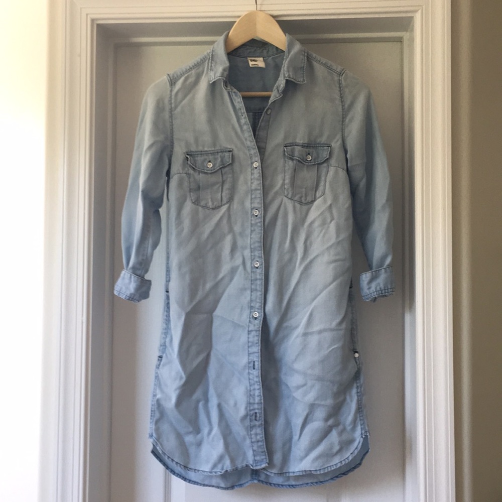 Denim shirt dress
